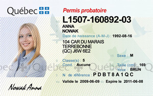 QC  driver's license